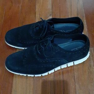 Suede Wingtip Oxfords